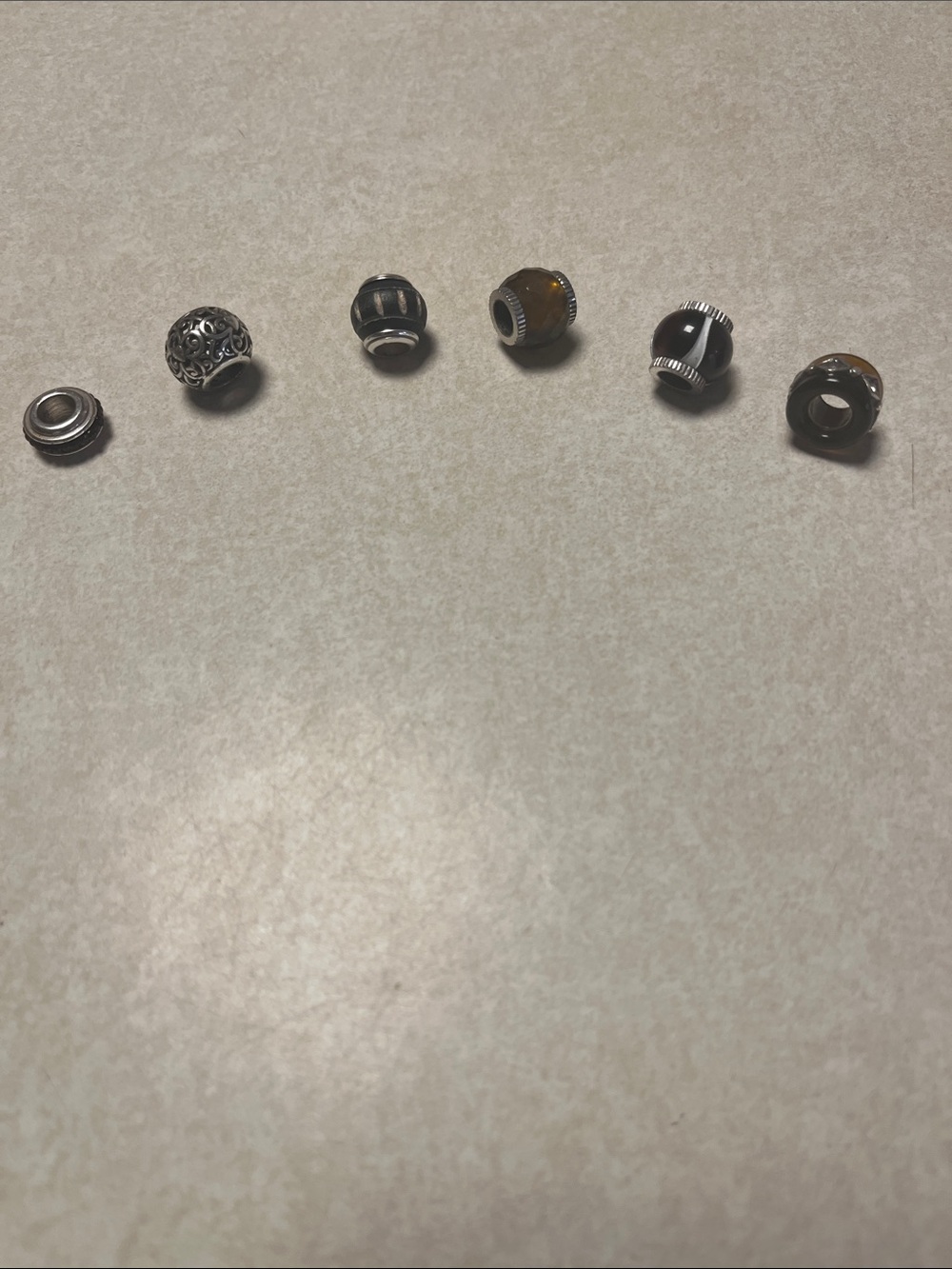 Brighton Mixed Silver and Brown Decorative Bead Charms